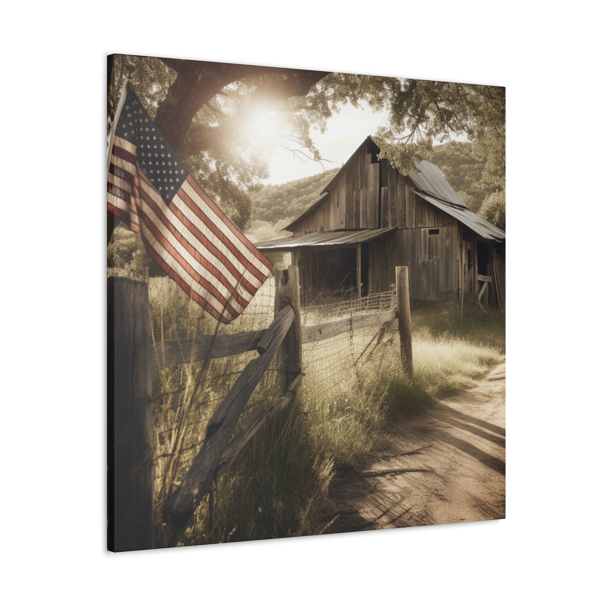"Rustic American Farm" Wall Art - Weave Got Gifts - Unique Gifts You Won’t Find Anywhere Else!