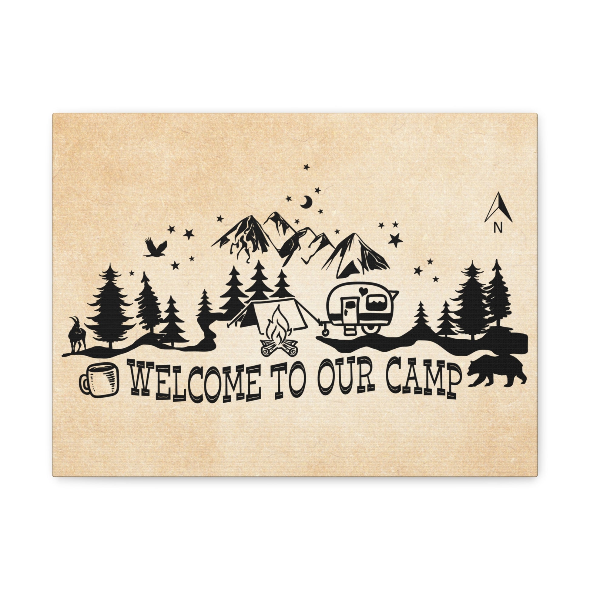 "Welcome To Our Camp" Wall Art - Weave Got Gifts - Unique Gifts You Won’t Find Anywhere Else!