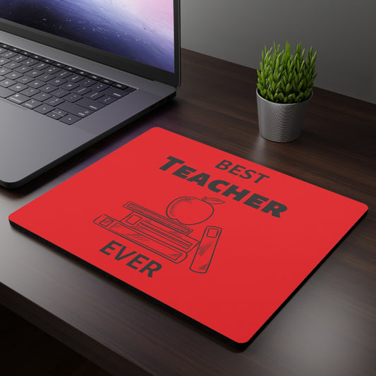 "Best Teacher Ever" Red Mouse Pad - Weave Got Gifts - Unique Gifts You Won’t Find Anywhere Else!