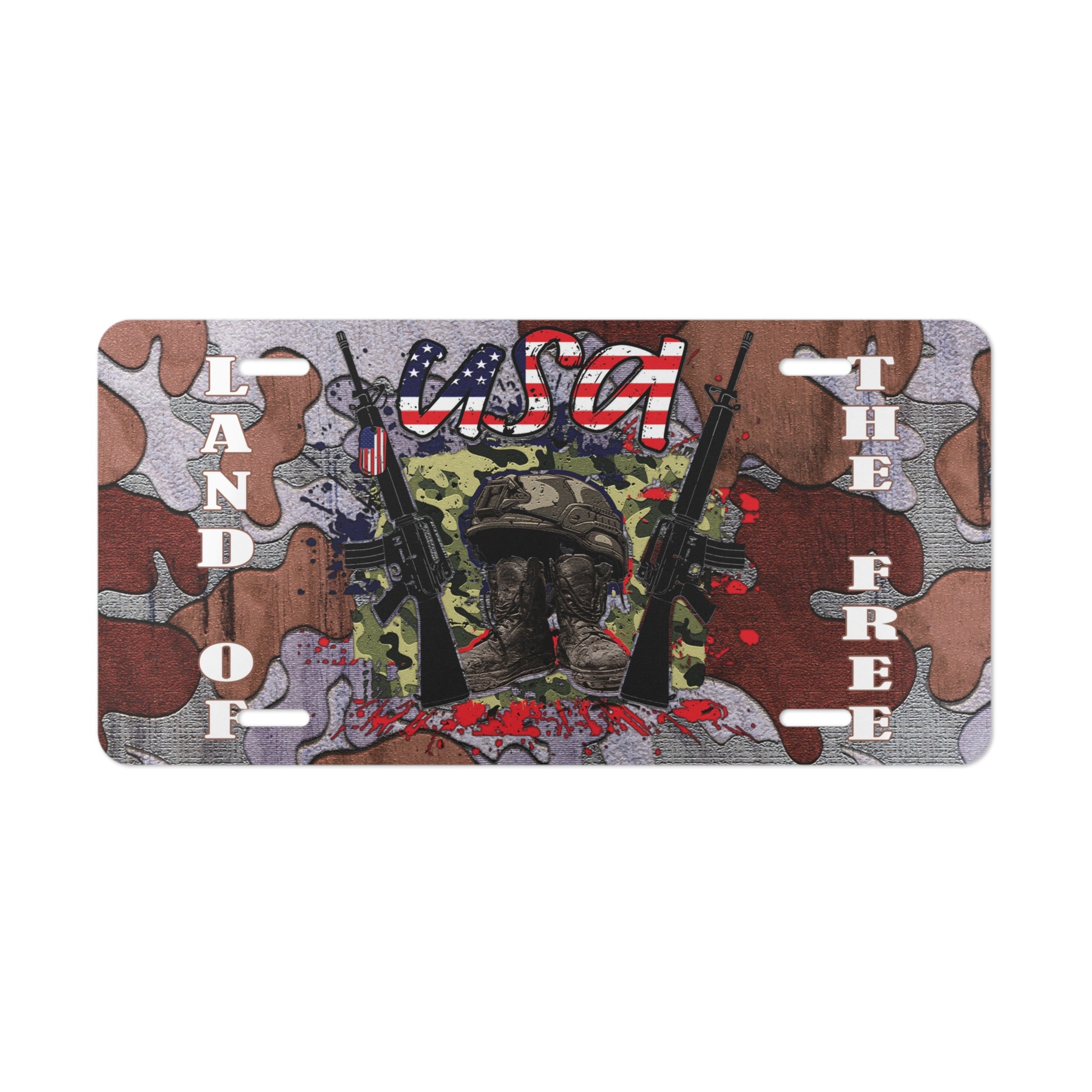 "USA Land Of The Free" Vanity License Plate - Weave Got Gifts - Unique Gifts You Won’t Find Anywhere Else!