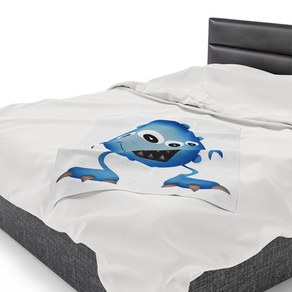 "Cute Blue Monster" Plush Blanket - Weave Got Gifts - Unique Gifts You Won’t Find Anywhere Else!