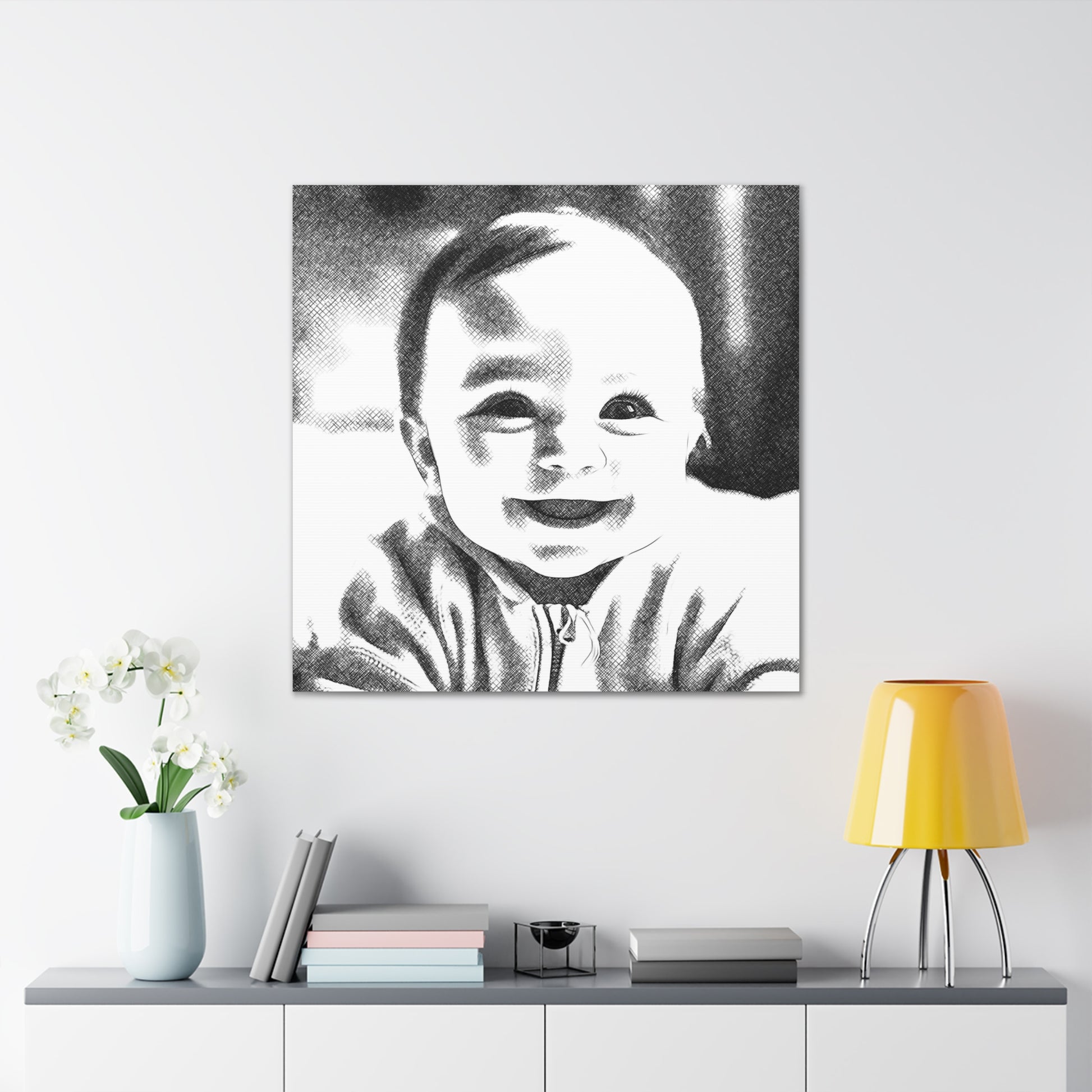 "Baby Photo Drawing" Custom Wall Art - Weave Got Gifts - Unique Gifts You Won’t Find Anywhere Else!