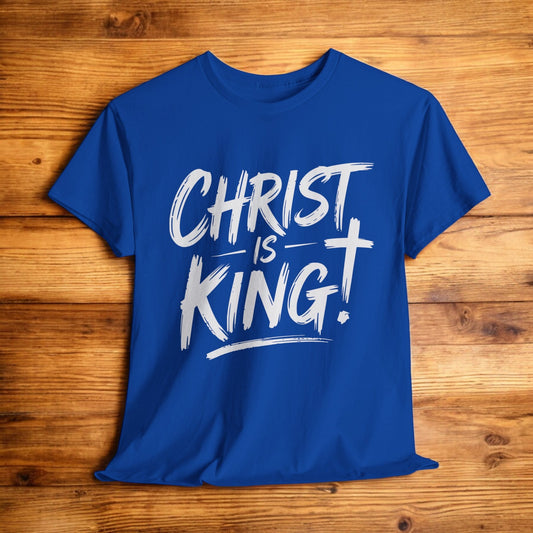 Christ Is King Shirt – Christian T-Shirt with Cross Symbol Design