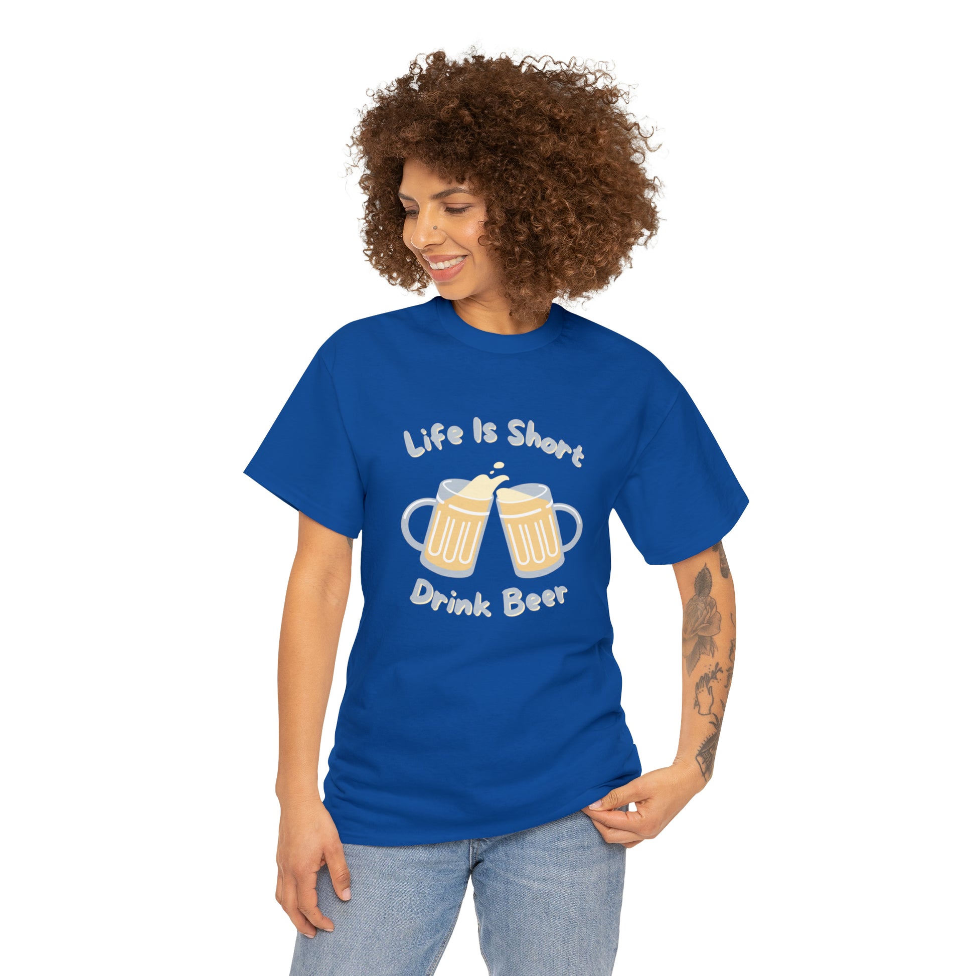 "Life Is Short, Drink Beer" T-Shirt - Weave Got Gifts - Unique Gifts You Won’t Find Anywhere Else!