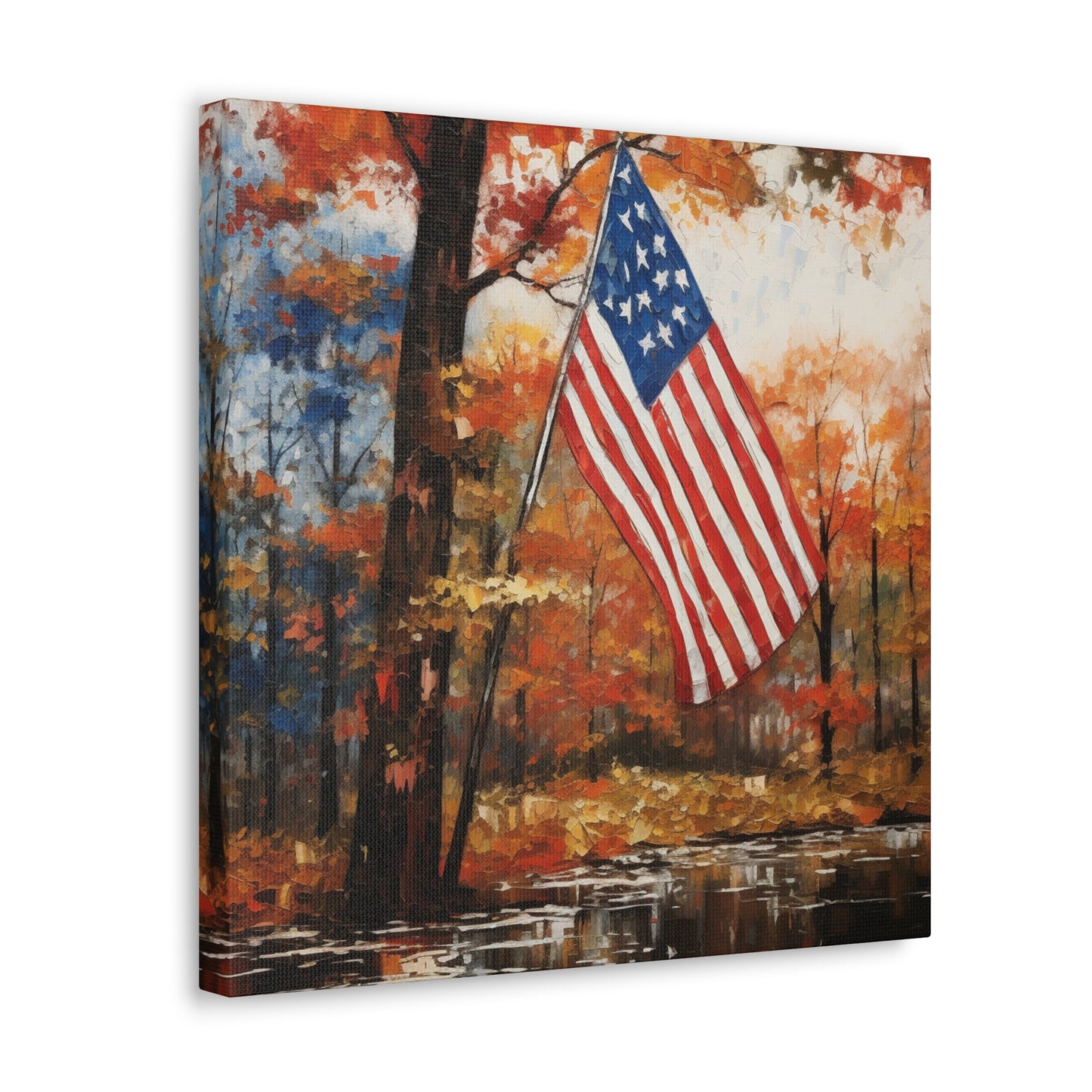 "Watercolor Painted America In Fall" Wall Art - Weave Got Gifts - Unique Gifts You Won’t Find Anywhere Else!