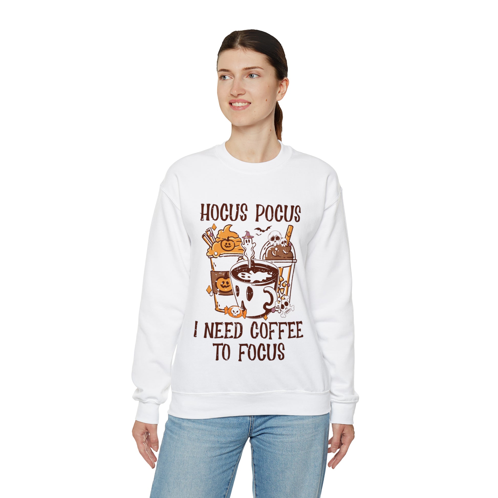 "Hocus Pocus I Need Coffee To Focus" Sweatshirt - Weave Got Gifts - Unique Gifts You Won’t Find Anywhere Else!