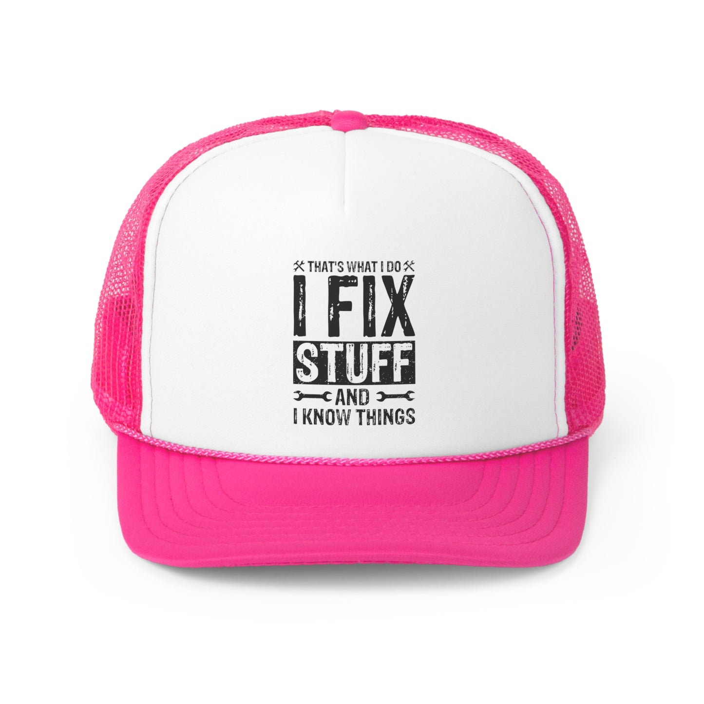 Expertise badge trucker hat with adjustable snap