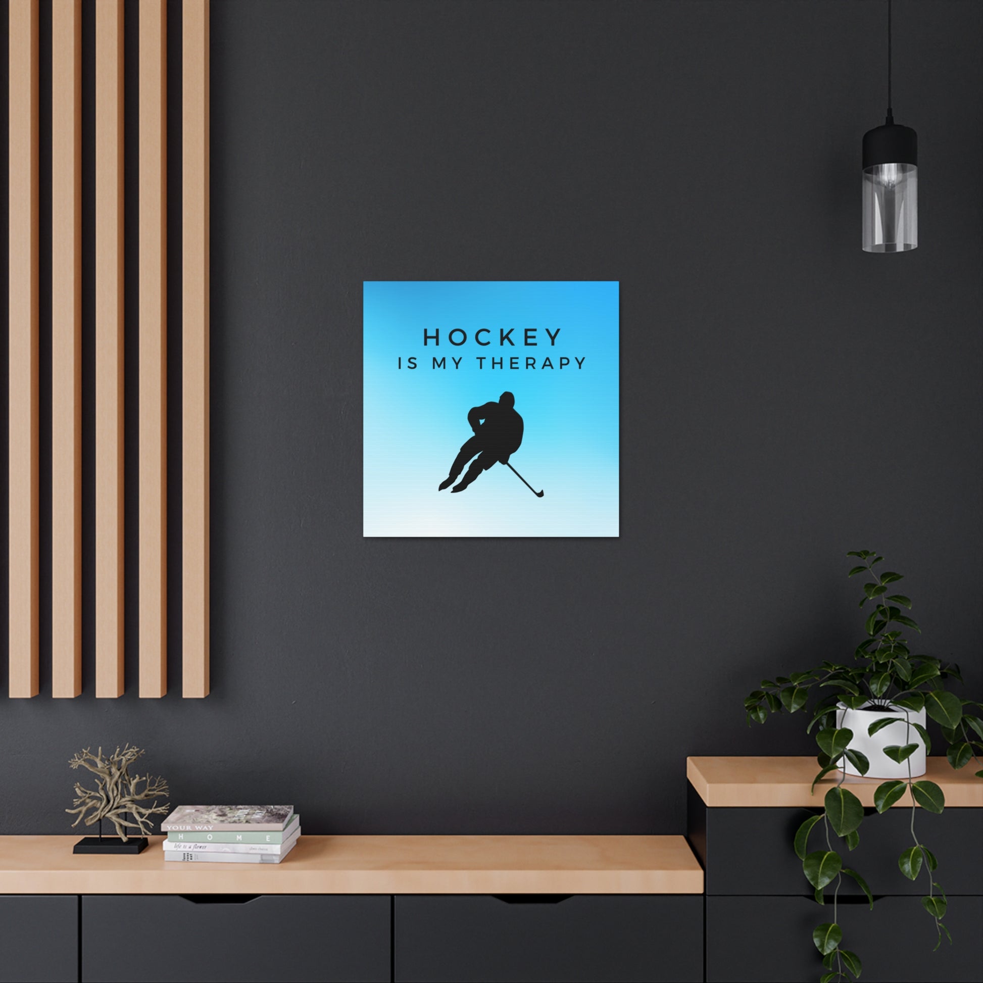 "Hockey Is My Therapy" Wall Art - Weave Got Gifts - Unique Gifts You Won’t Find Anywhere Else!