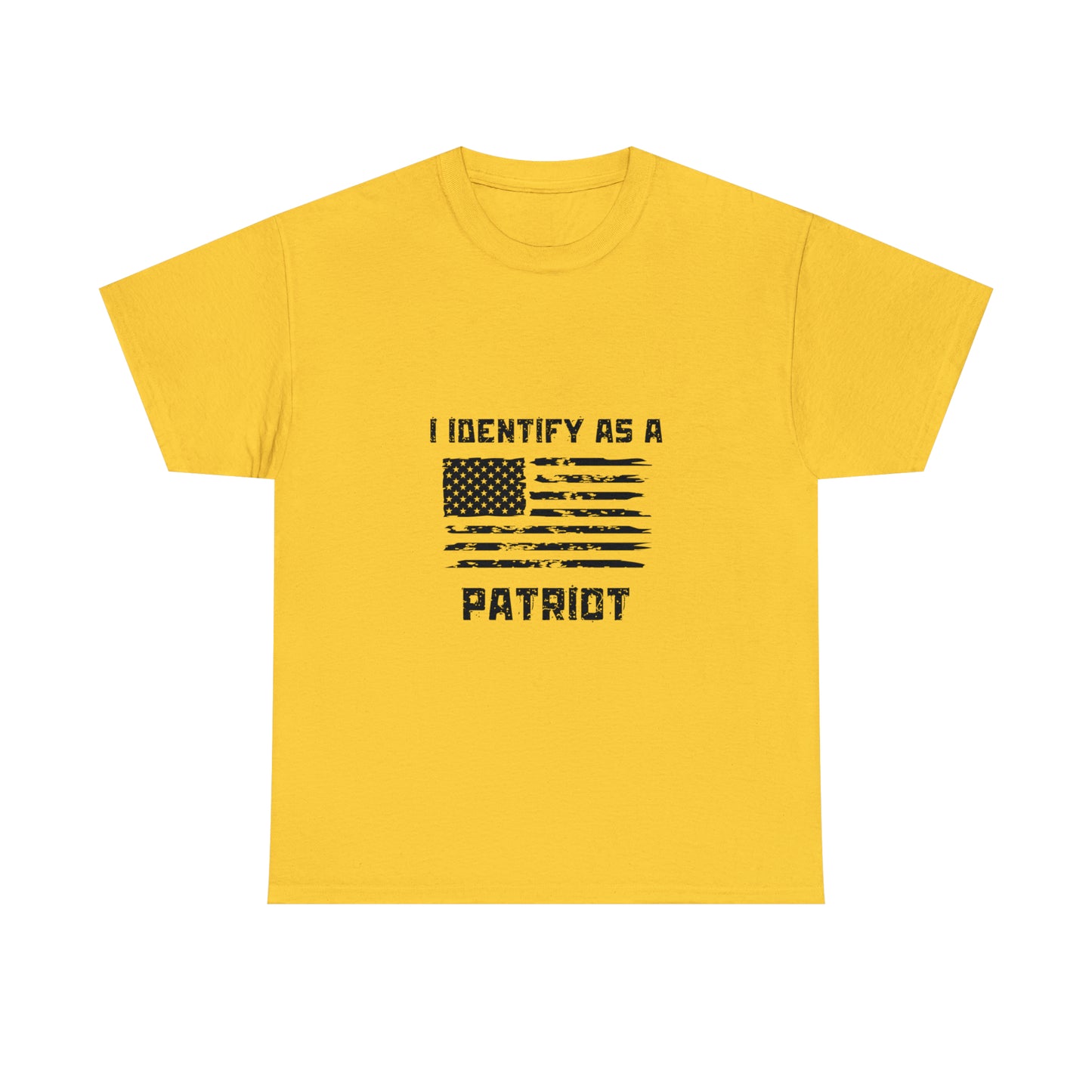 Vintage patriot shirt with a classic all-black American flag print
