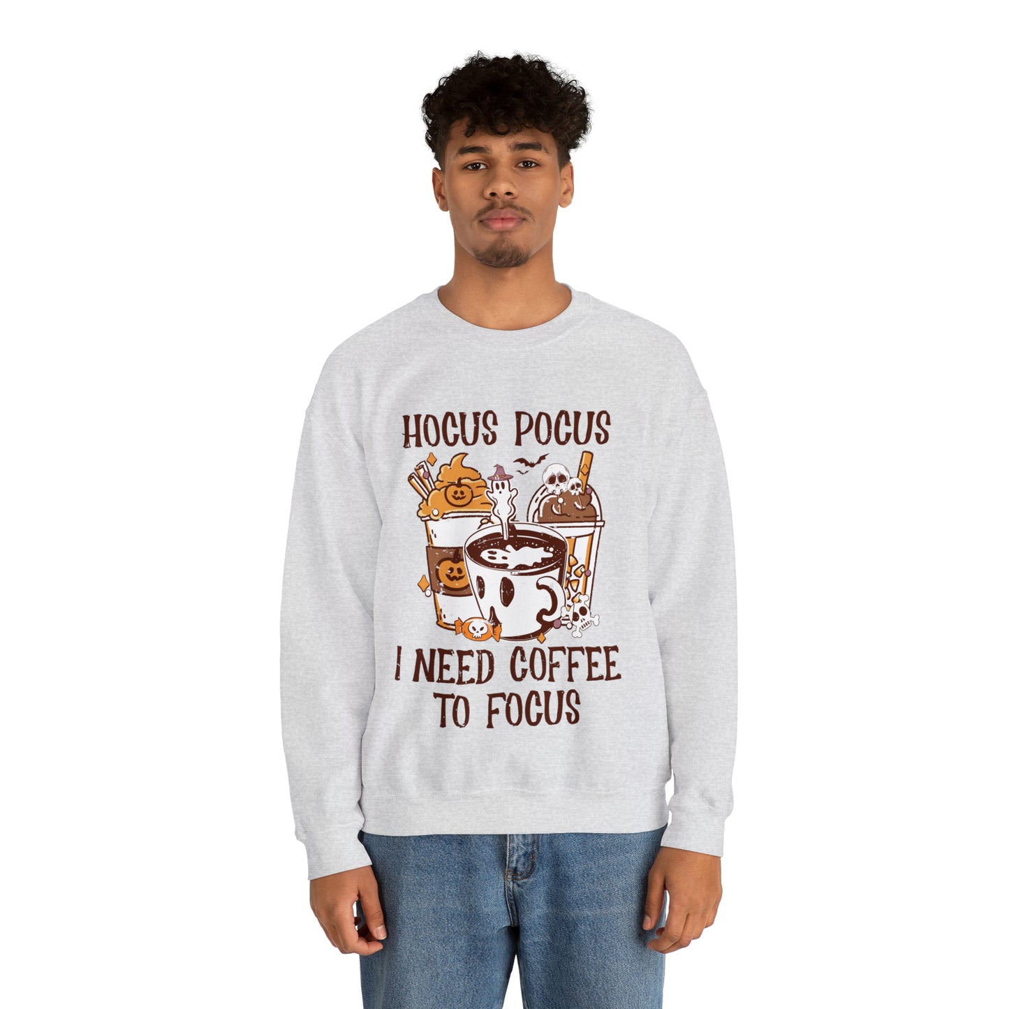 "Hocus Pocus I Need Coffee To Focus" Sweatshirt - Weave Got Gifts - Unique Gifts You Won’t Find Anywhere Else!