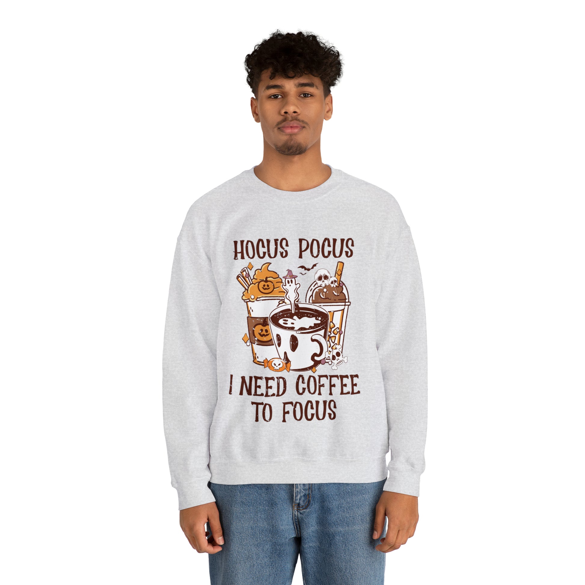 "Hocus Pocus I Need Coffee To Focus" Sweatshirt - Weave Got Gifts - Unique Gifts You Won’t Find Anywhere Else!