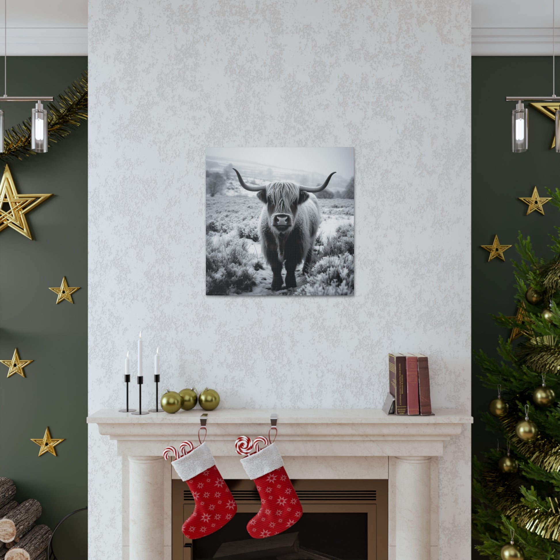 "Black & White Highland Cow" Wall Art - Weave Got Gifts - Unique Gifts You Won’t Find Anywhere Else!