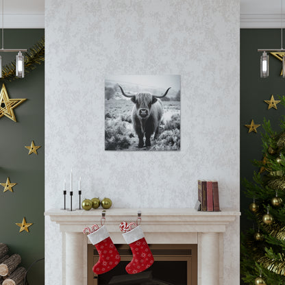"Black & White Highland Cow" Wall Art - Weave Got Gifts - Unique Gifts You Won’t Find Anywhere Else!