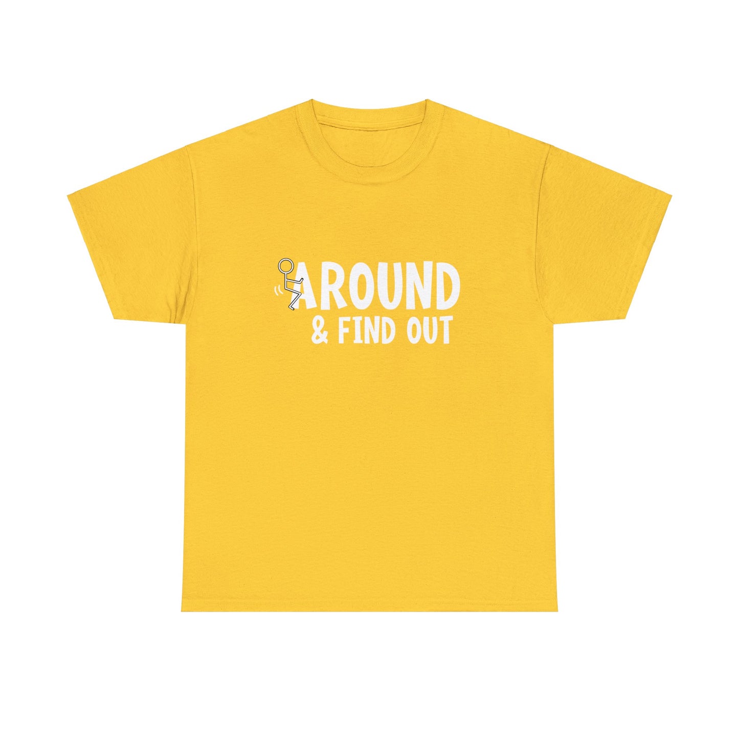 Funny "fuck around and find out" stick figure graphic tee
