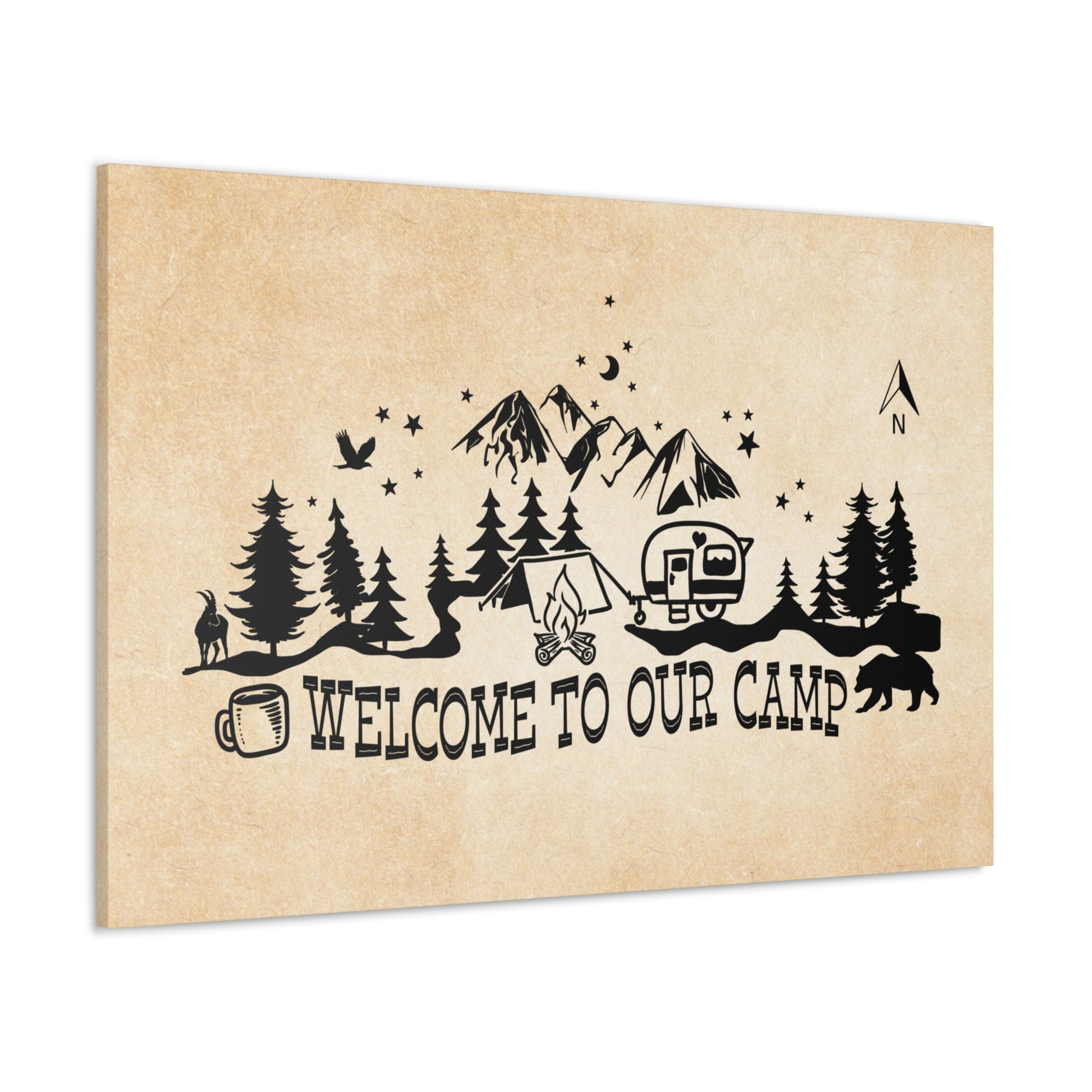 "Welcome To Our Camp" Wall Art - Weave Got Gifts - Unique Gifts You Won’t Find Anywhere Else!