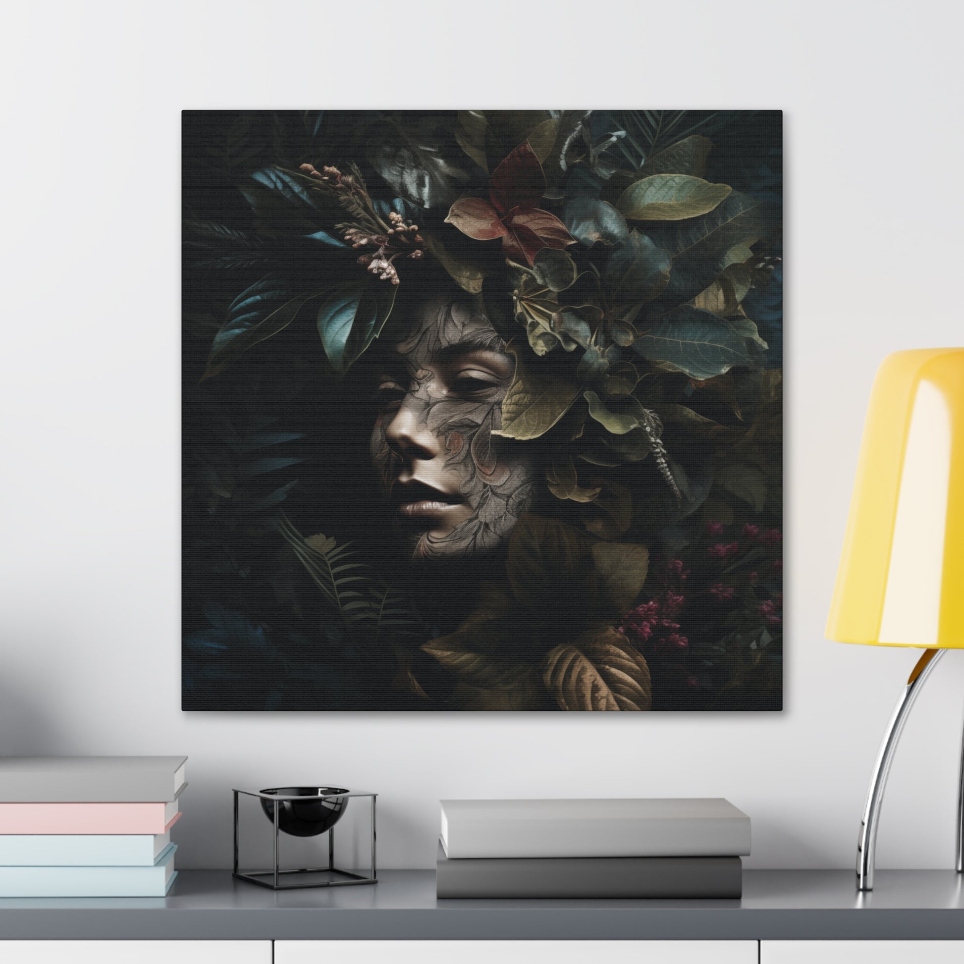 "Woman's Face With Plants" Canvas Print - Weave Got Gifts - Unique Gifts You Won’t Find Anywhere Else!