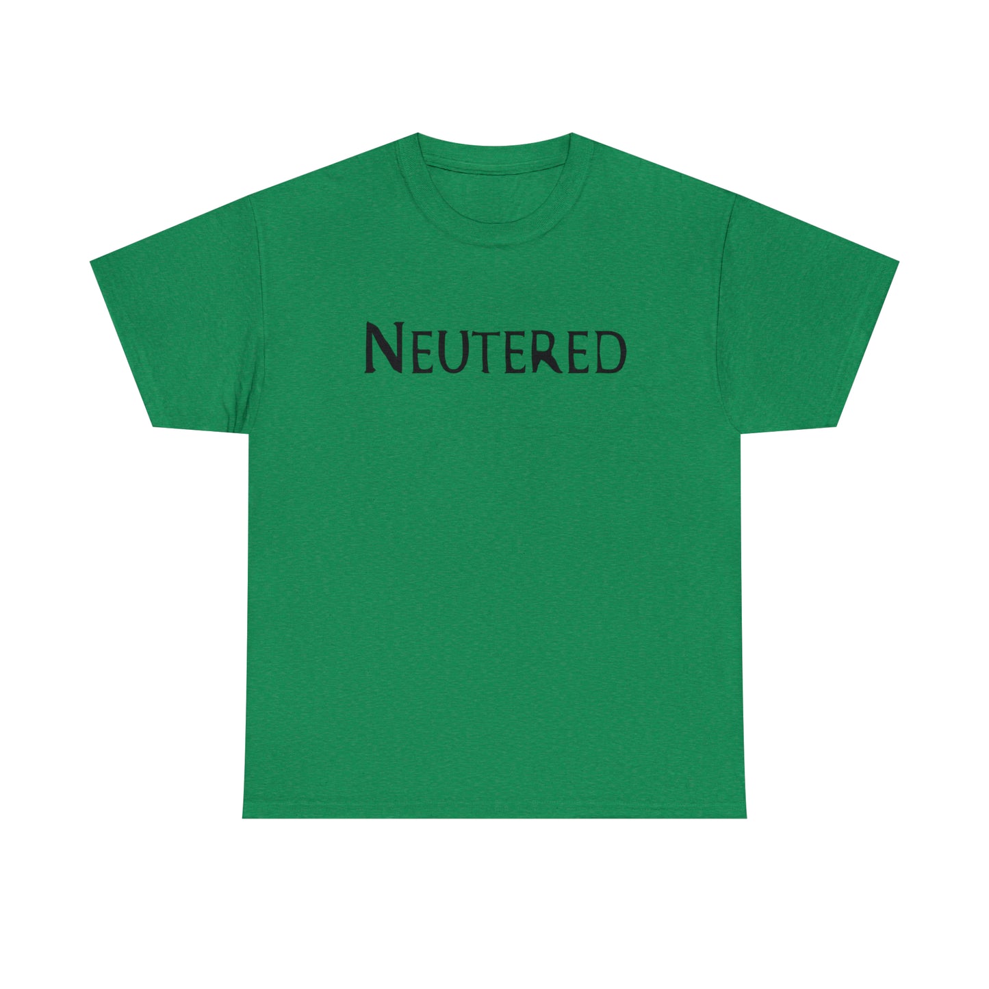 Classic men’s t-shirt with funny Neutered design.
