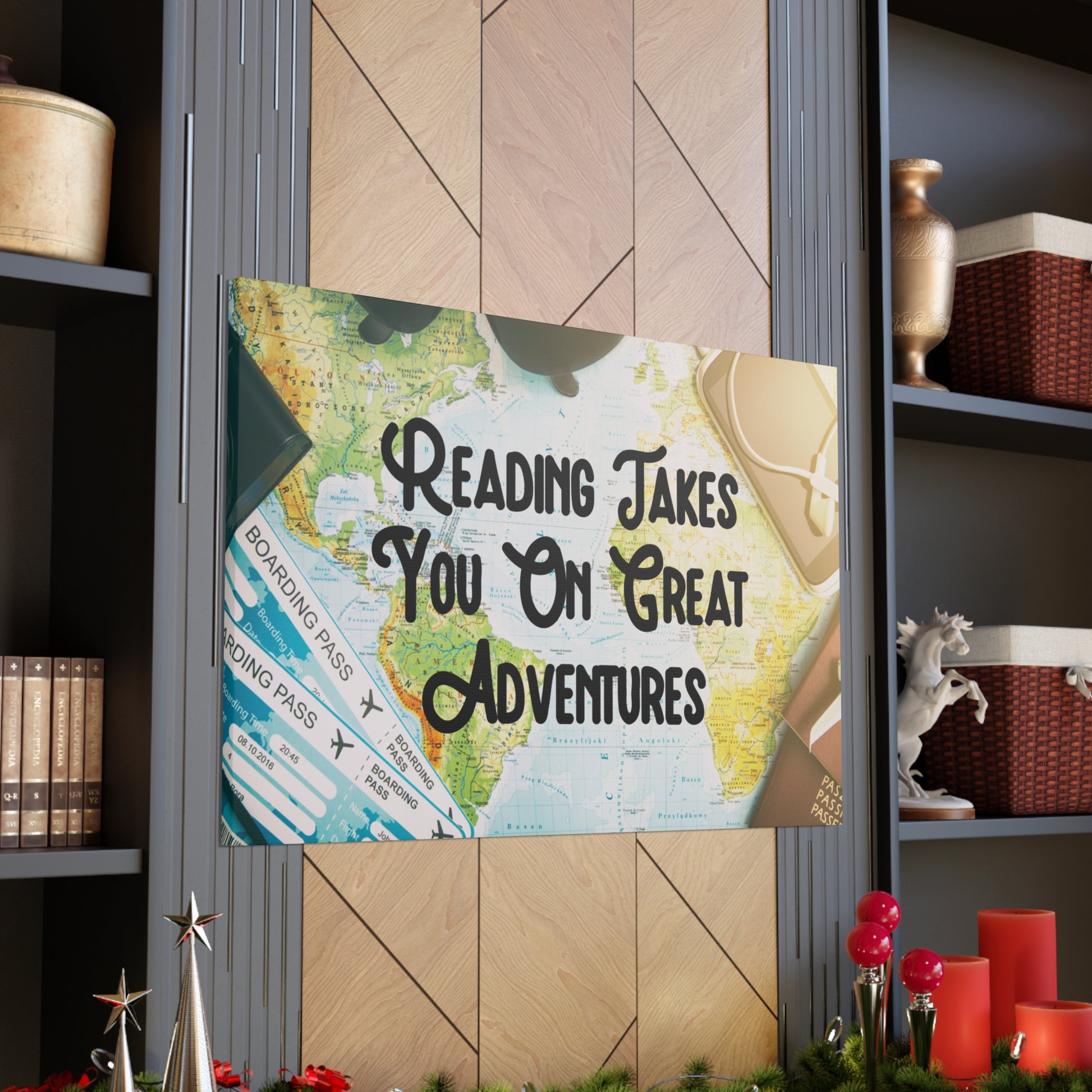 "Readings Takes You On The Greatest Adventures" Wall Art - Weave Got Gifts - Unique Gifts You Won’t Find Anywhere Else!