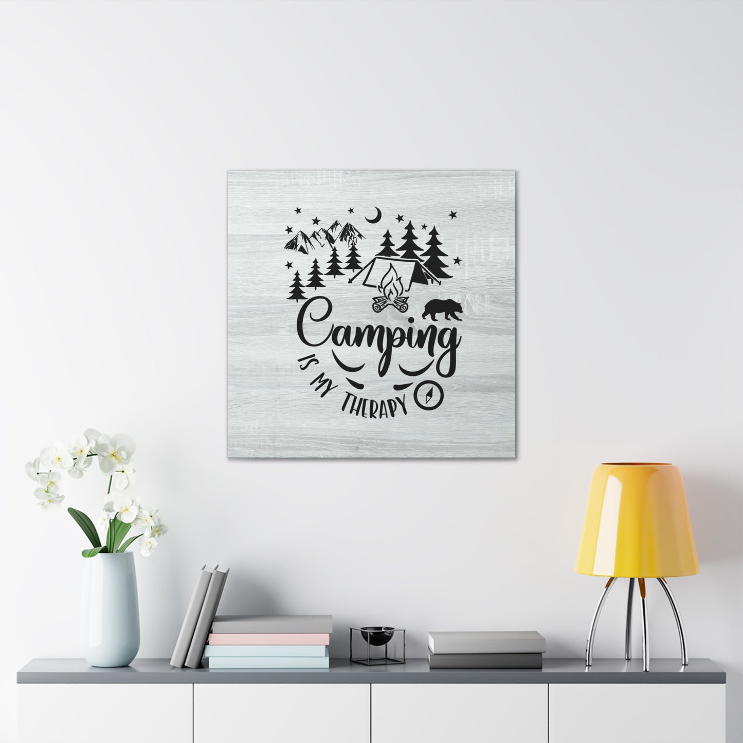 "Camping Is My Therapy" Wall Art - Weave Got Gifts - Unique Gifts You Won’t Find Anywhere Else!