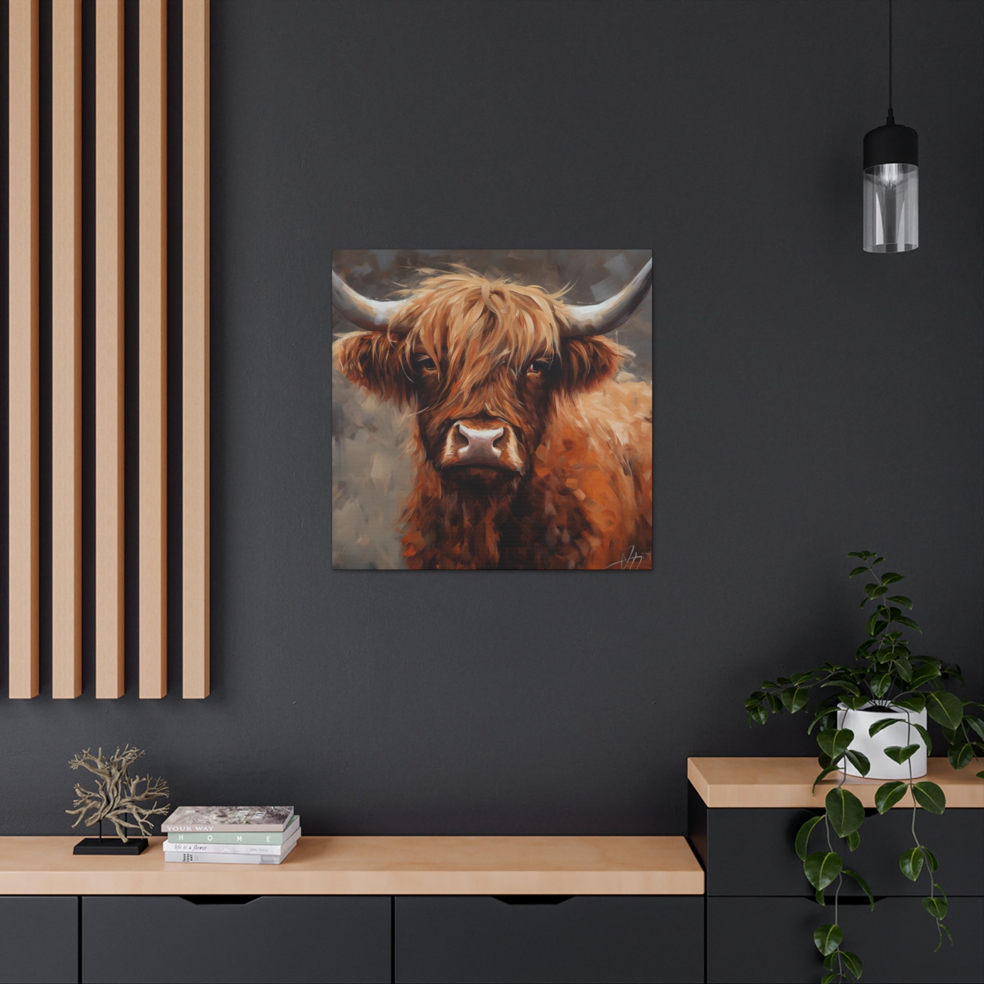 "Highland Cow Painting" Wall Art - Weave Got Gifts - Unique Gifts You Won’t Find Anywhere Else!