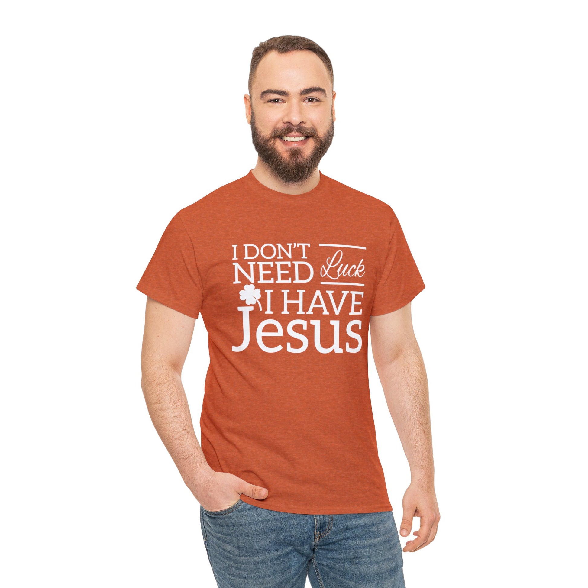 Jesus t-shirt for men and women with white text design.
