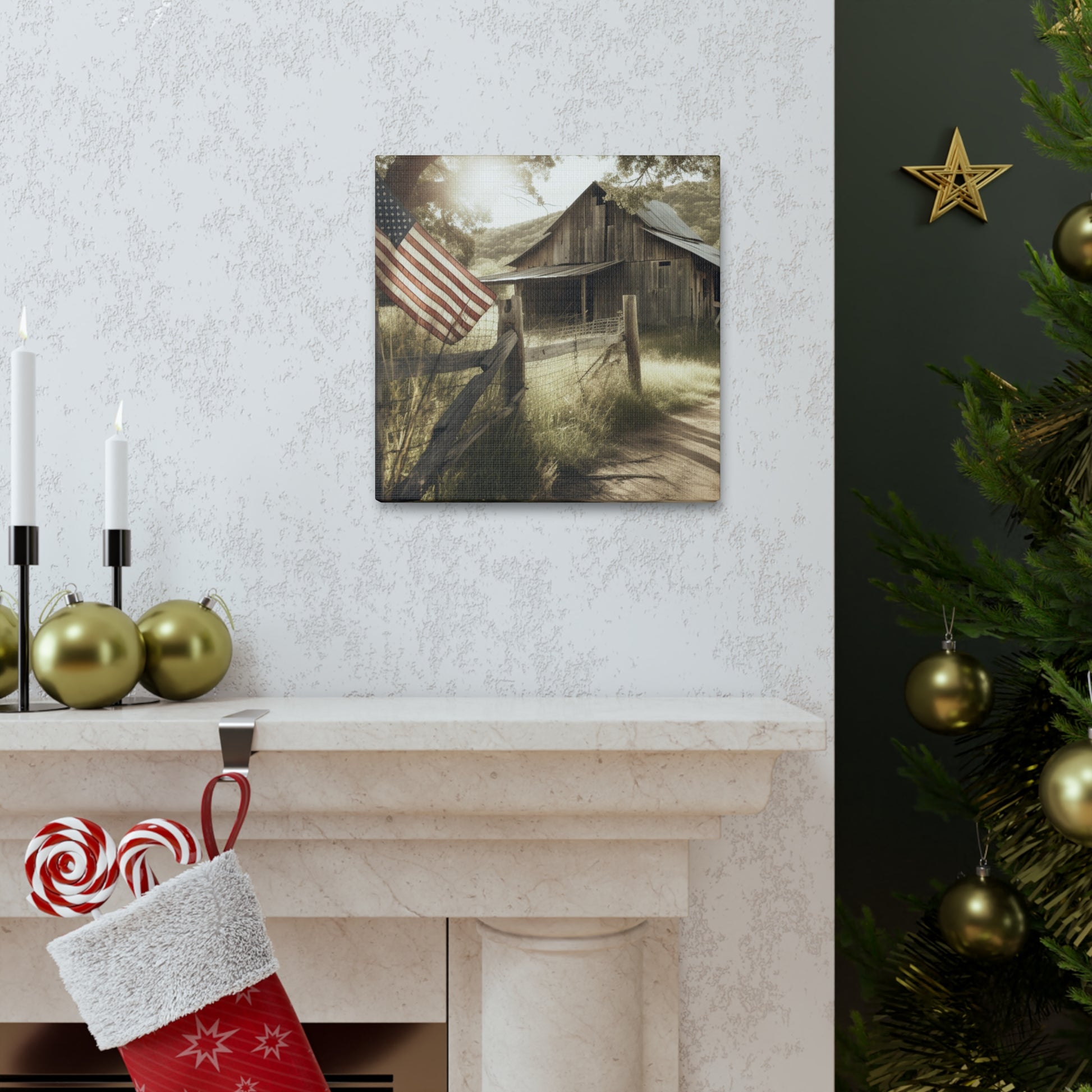 "Rustic American Farm" Wall Art - Weave Got Gifts - Unique Gifts You Won’t Find Anywhere Else!