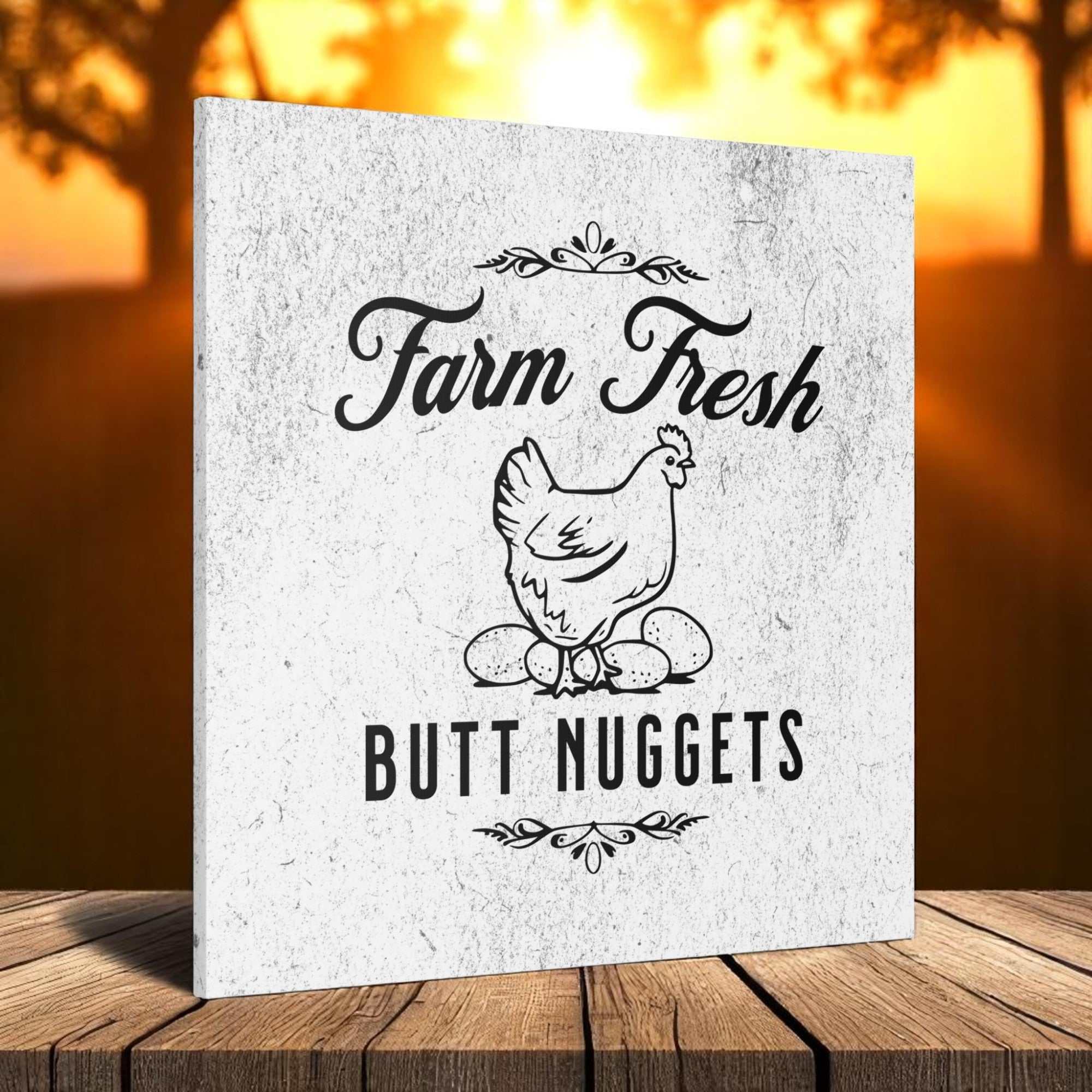 Farm Fresh Butt Nuggets Canvas Print