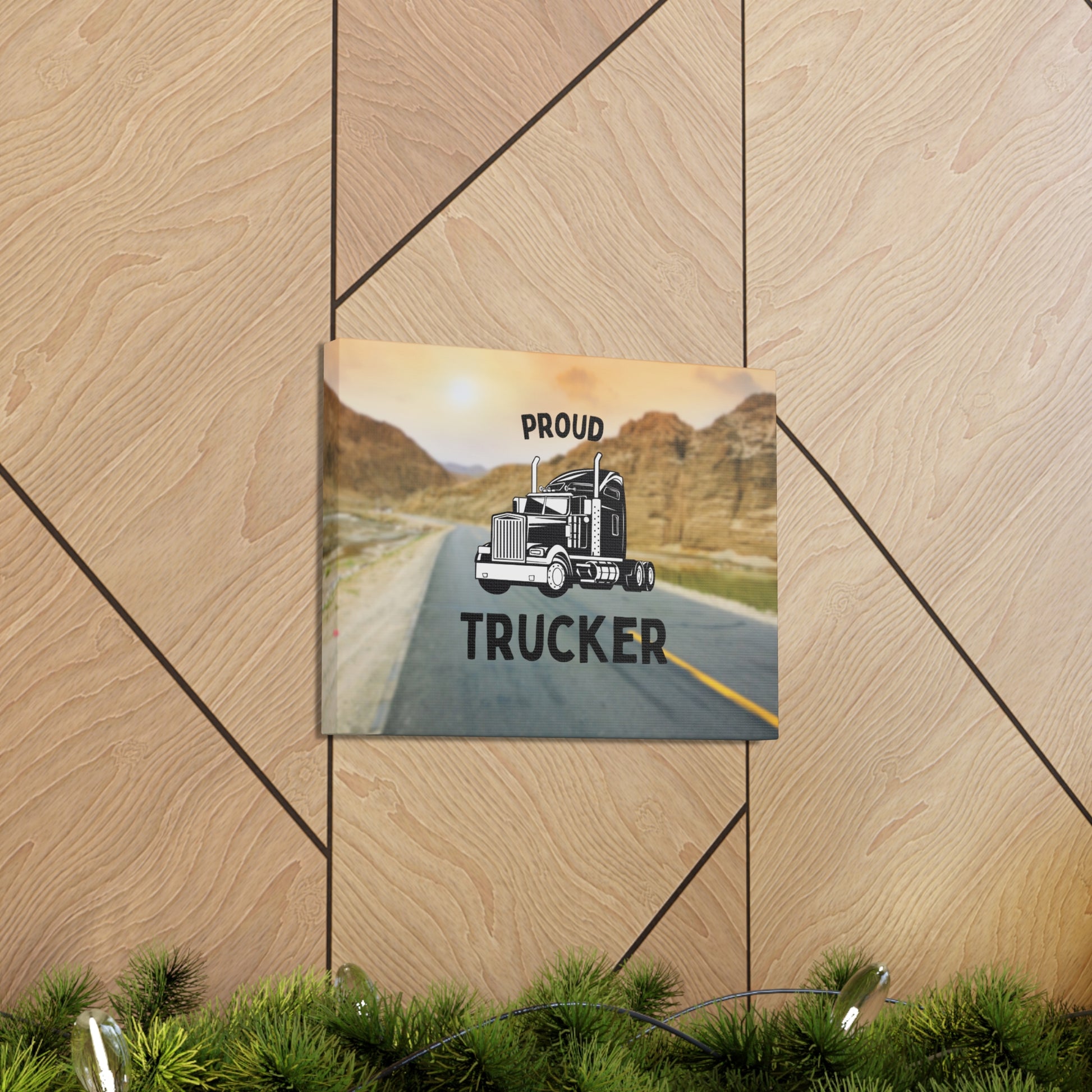 "Proud Trucker" Wall Art - Weave Got Gifts - Unique Gifts You Won’t Find Anywhere Else!