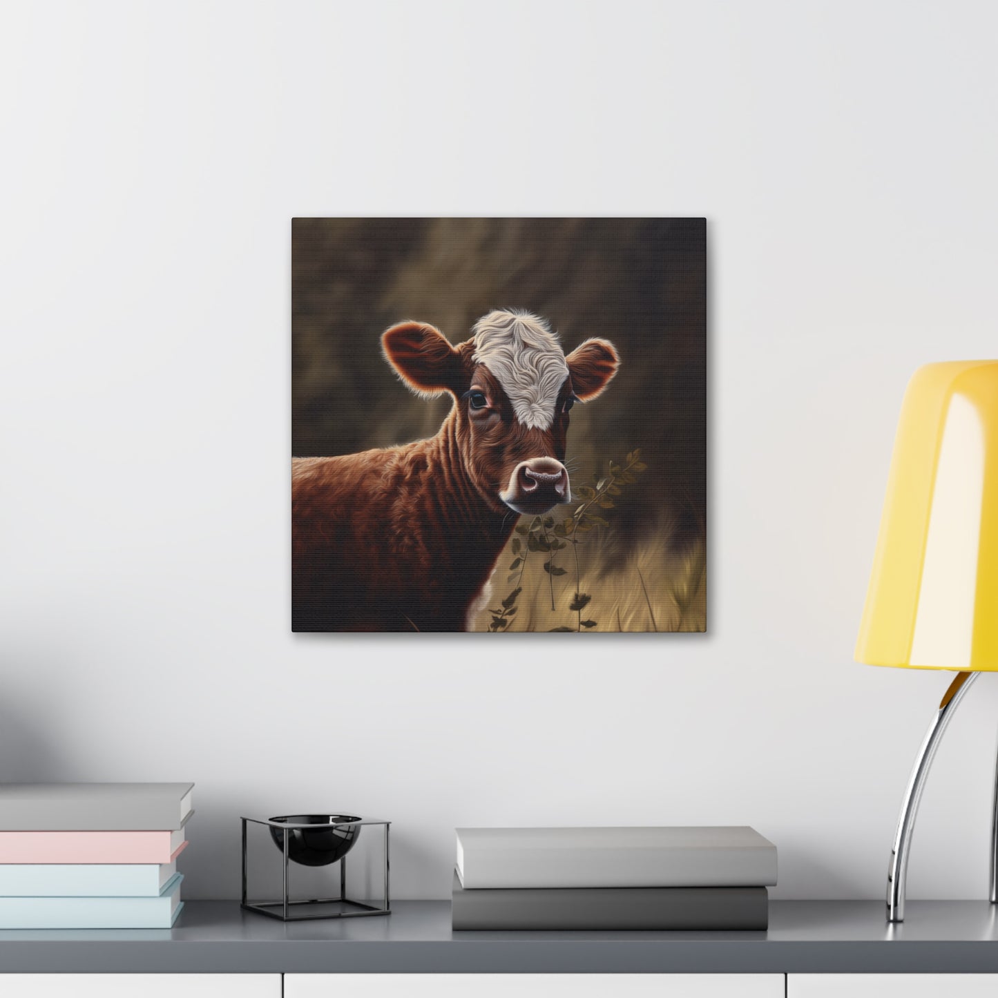 "Brown & White Baby Cow" Wall Art - Weave Got Gifts - Unique Gifts You Won’t Find Anywhere Else!