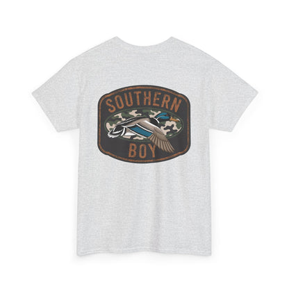 Gray t-shirt with 'Southern Boy' graphic on a white background