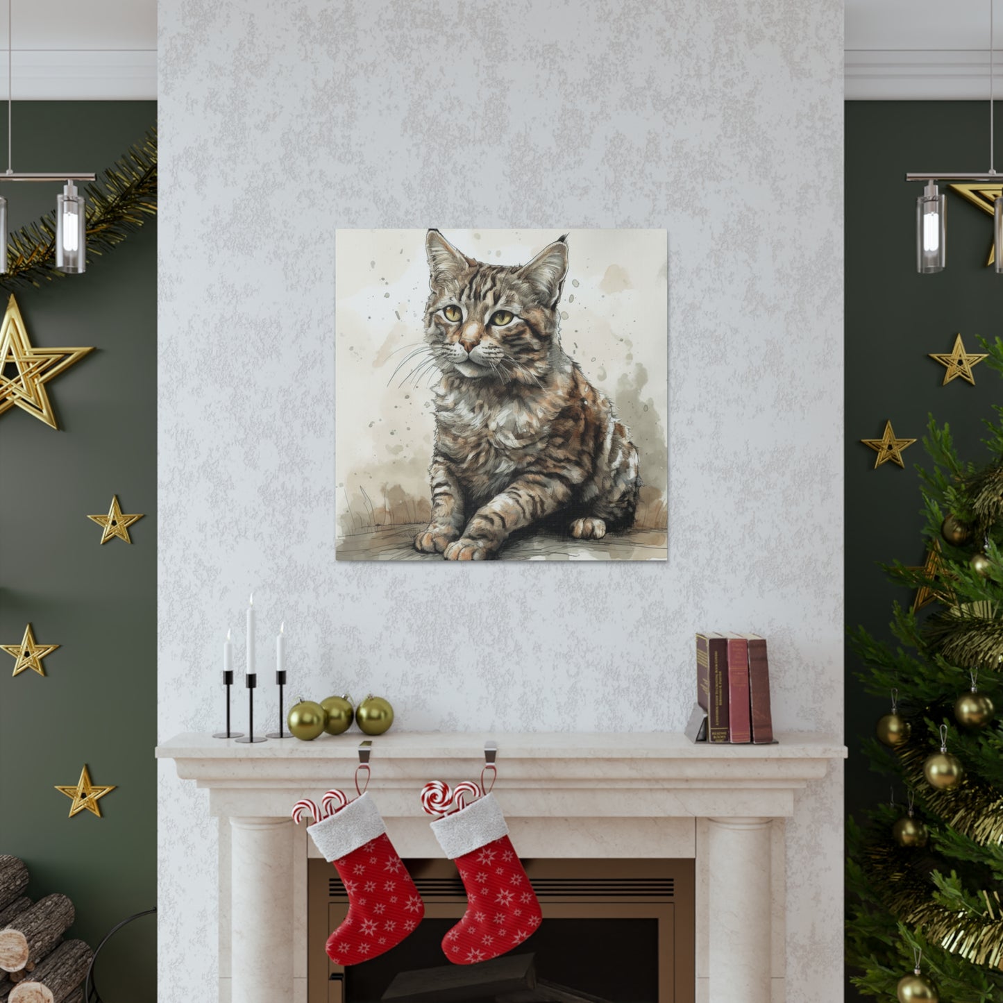 "Cat Illustration" Wall Art - Weave Got Gifts - Unique Gifts You Won’t Find Anywhere Else!