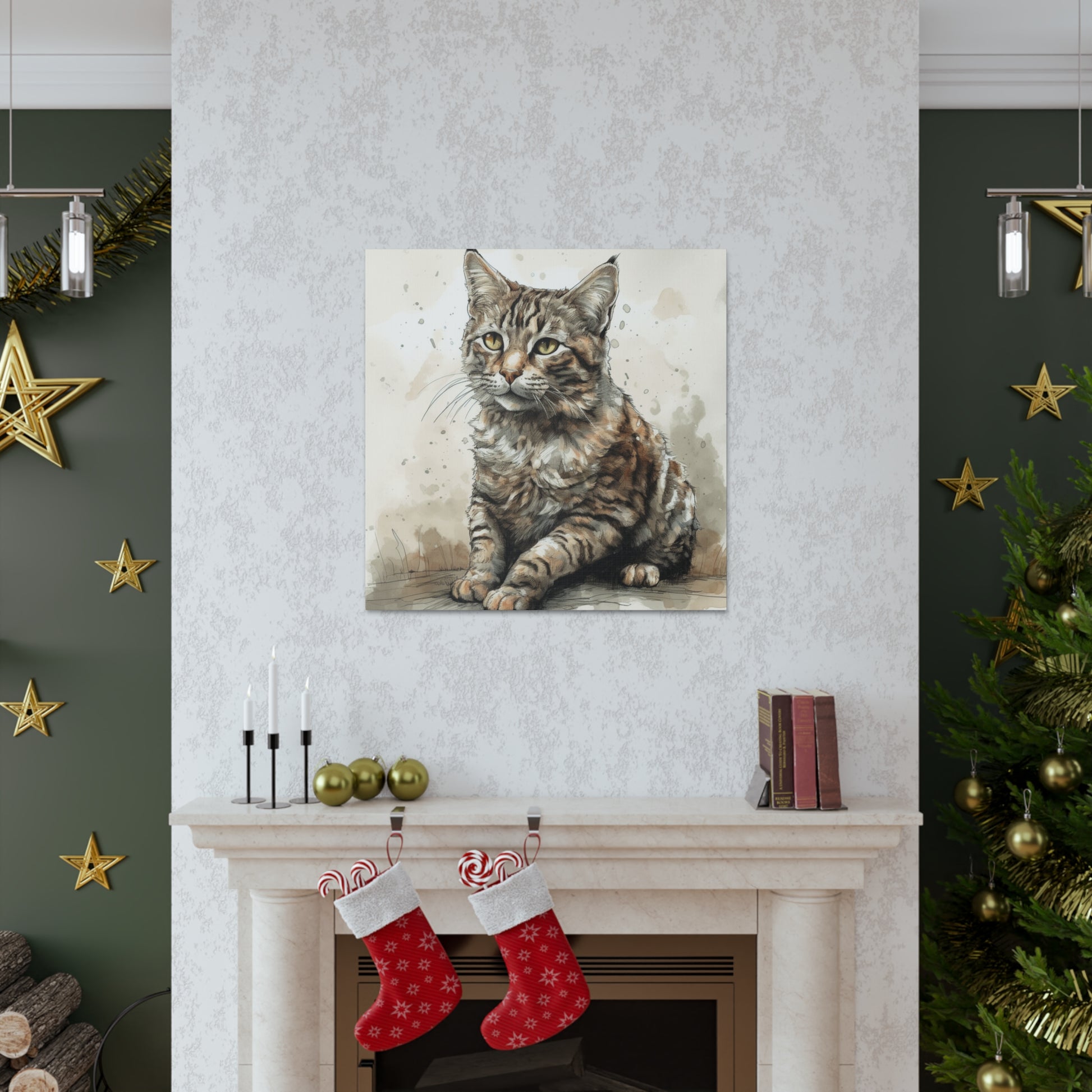 "Cat Illustration" Wall Art - Weave Got Gifts - Unique Gifts You Won’t Find Anywhere Else!