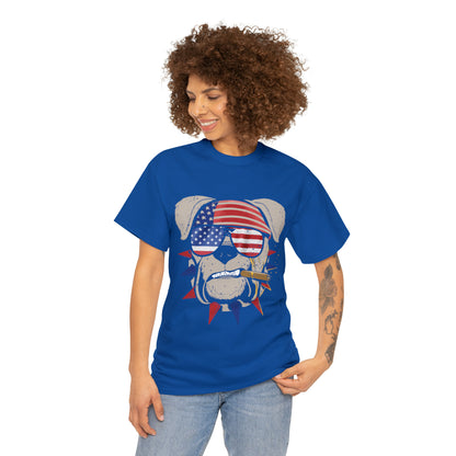 "Patriotic Pup With Cigar" T-Shirt - Weave Got Gifts - Unique Gifts You Won’t Find Anywhere Else!