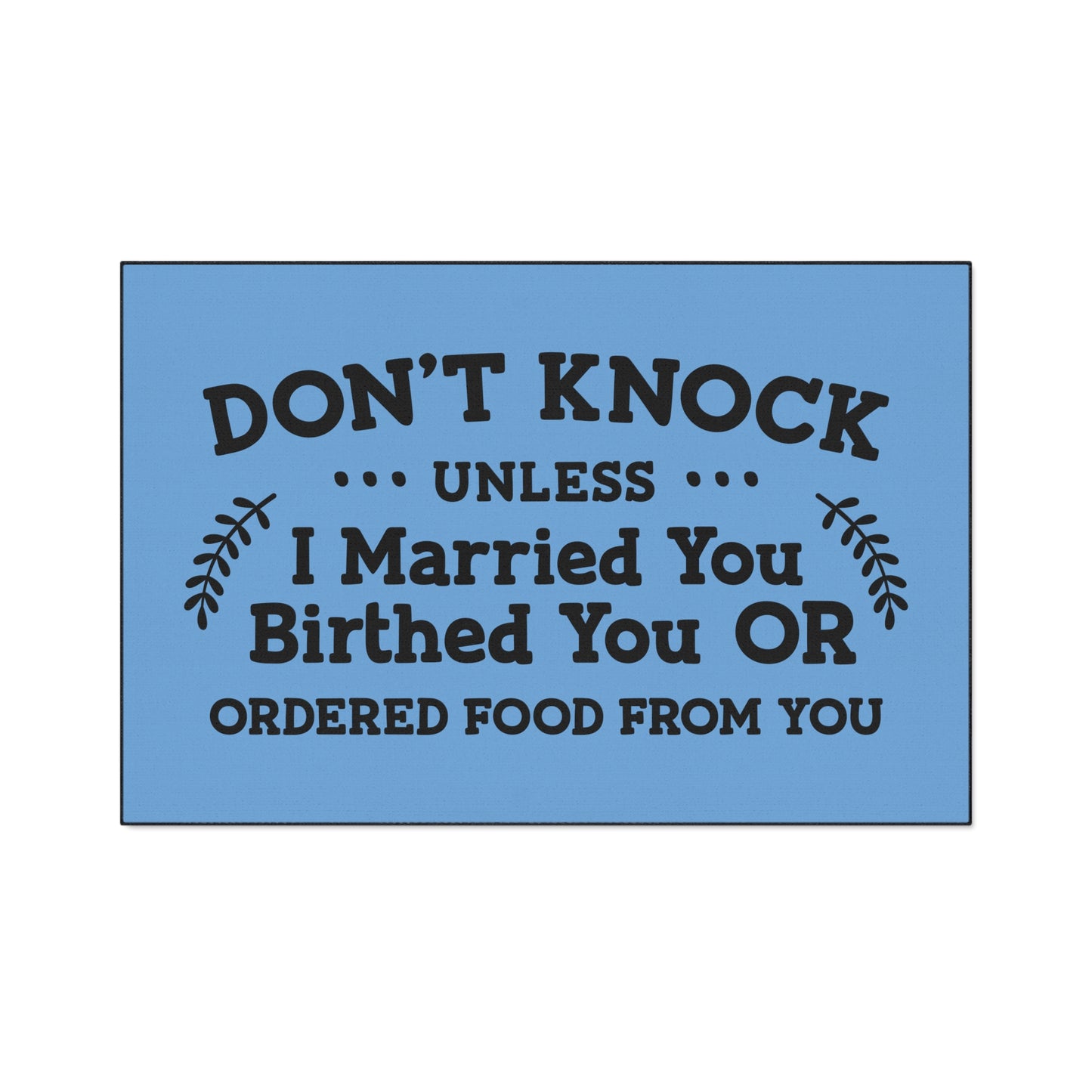 Funny food delivery doormat
