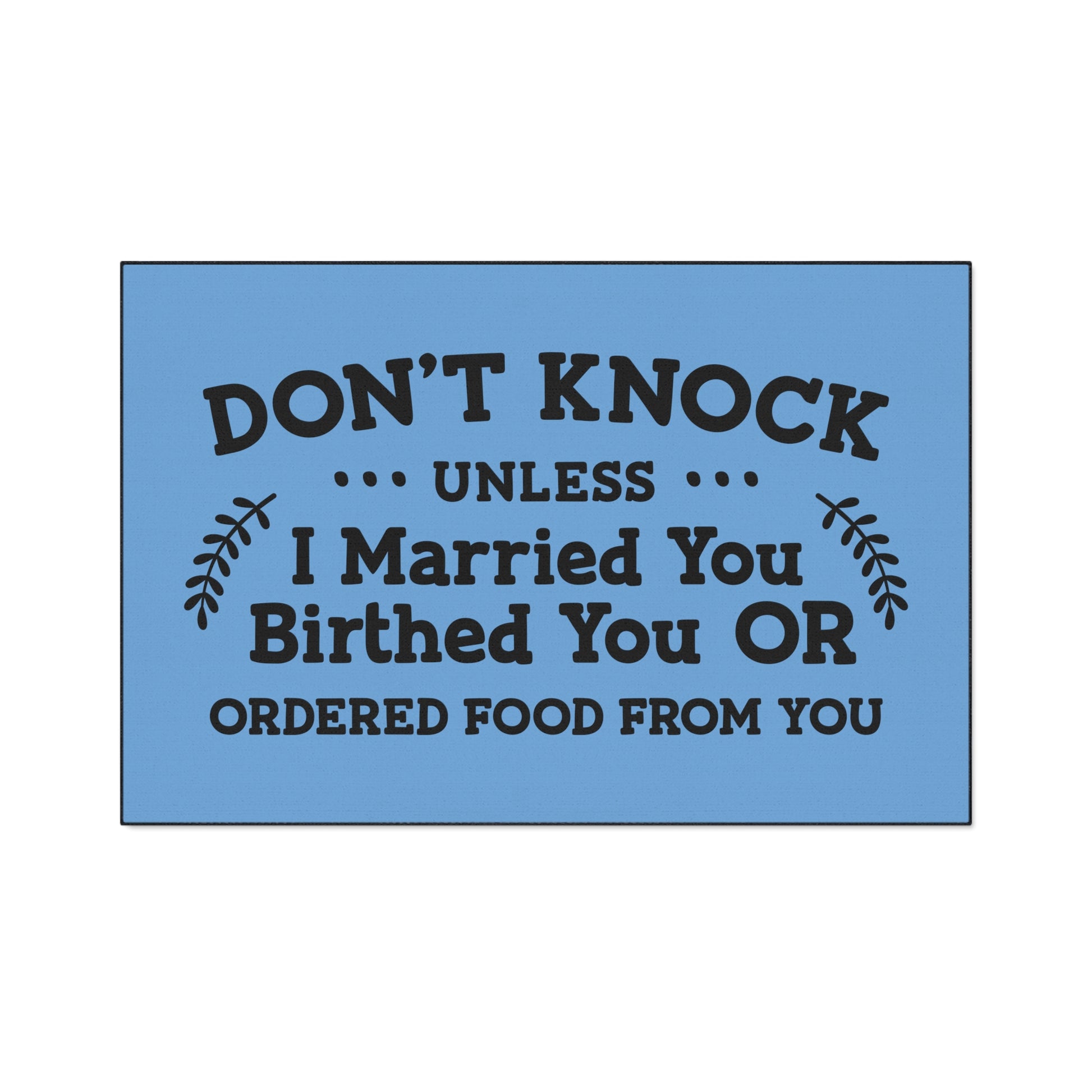 Funny food delivery doormat
