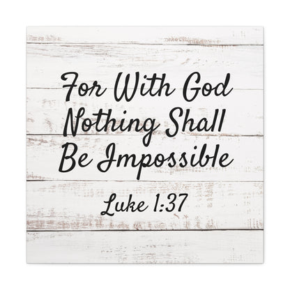 "For With God, Nothing Shall Be Impossible" Wall Art - Weave Got Gifts - Unique Gifts You Won’t Find Anywhere Else!