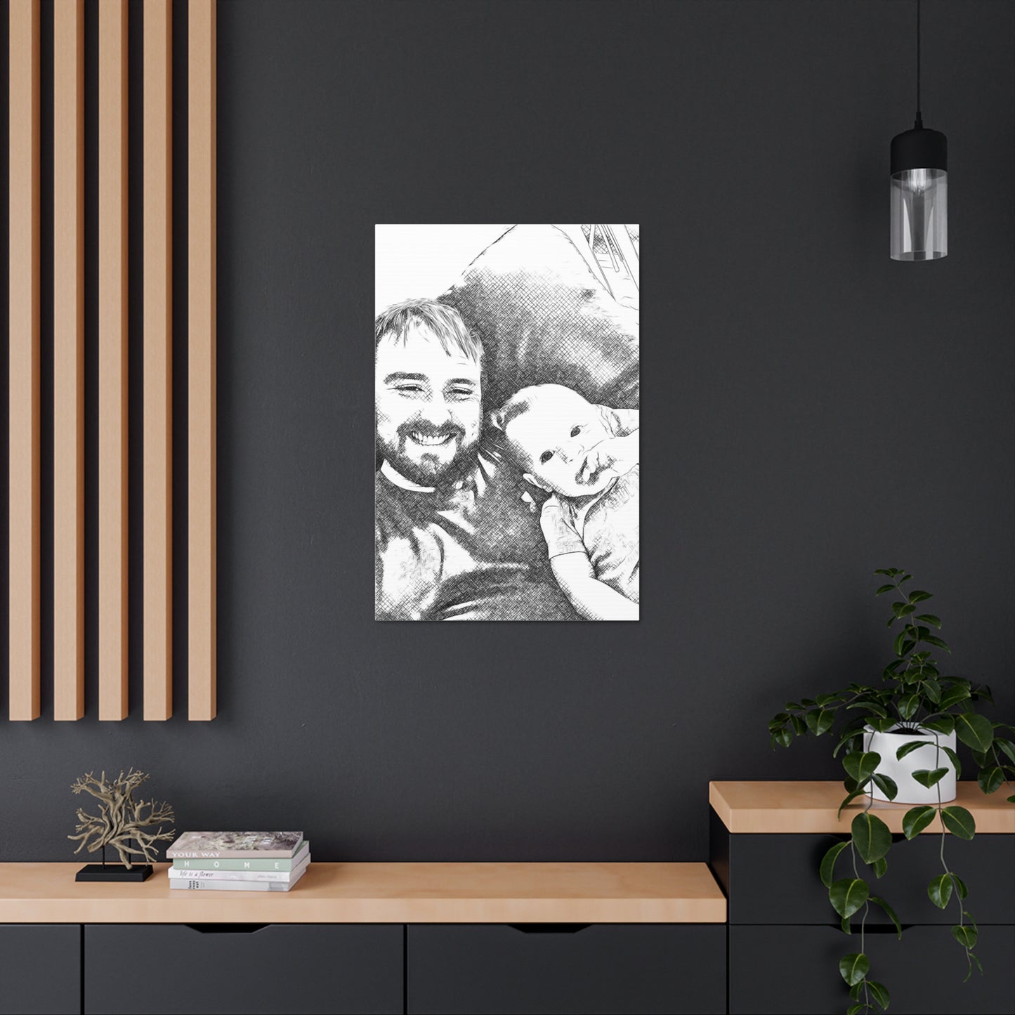 "Daddy & Son Photo" Custom Wall Art - Weave Got Gifts - Unique Gifts You Won’t Find Anywhere Else!
