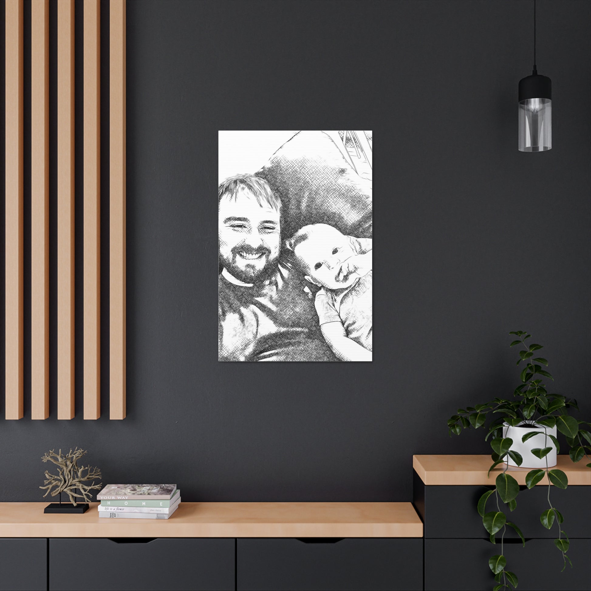 "Daddy & Son Photo" Custom Wall Art - Weave Got Gifts - Unique Gifts You Won’t Find Anywhere Else!