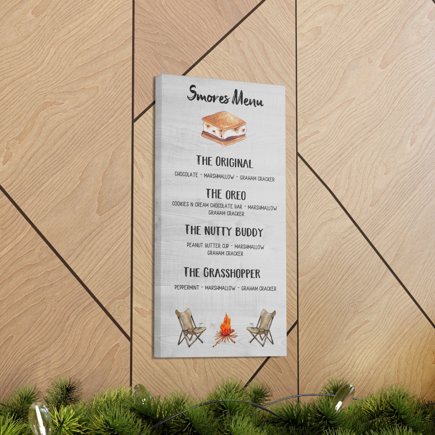 "Smores Camping Menu" Wall Art - Weave Got Gifts - Unique Gifts You Won’t Find Anywhere Else!