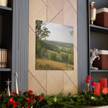 Landscape canvas print of Missouri hills and trees