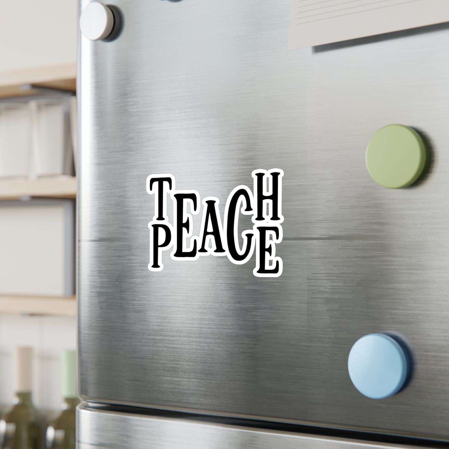 "Teach Peace" Kiss-Cut Vinyl Decal - Weave Got Gifts - Unique Gifts You Won’t Find Anywhere Else!