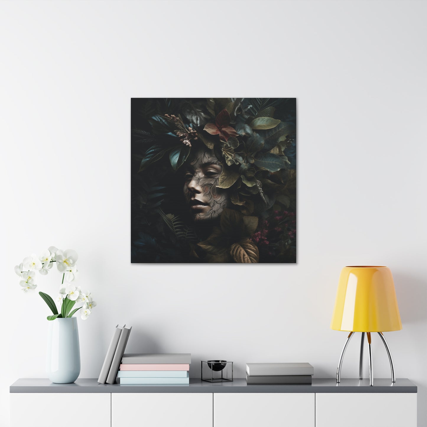 "Woman's Face With Plants" Canvas Print - Weave Got Gifts - Unique Gifts You Won’t Find Anywhere Else!