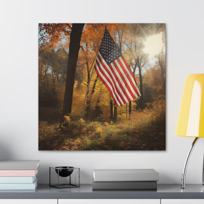 "American Flag In Autumn" Wall Art - Weave Got Gifts - Unique Gifts You Won’t Find Anywhere Else!