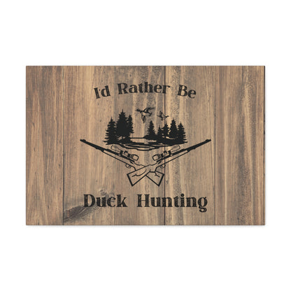 Rustic duck hunting wall art with ducks in flight graphic
