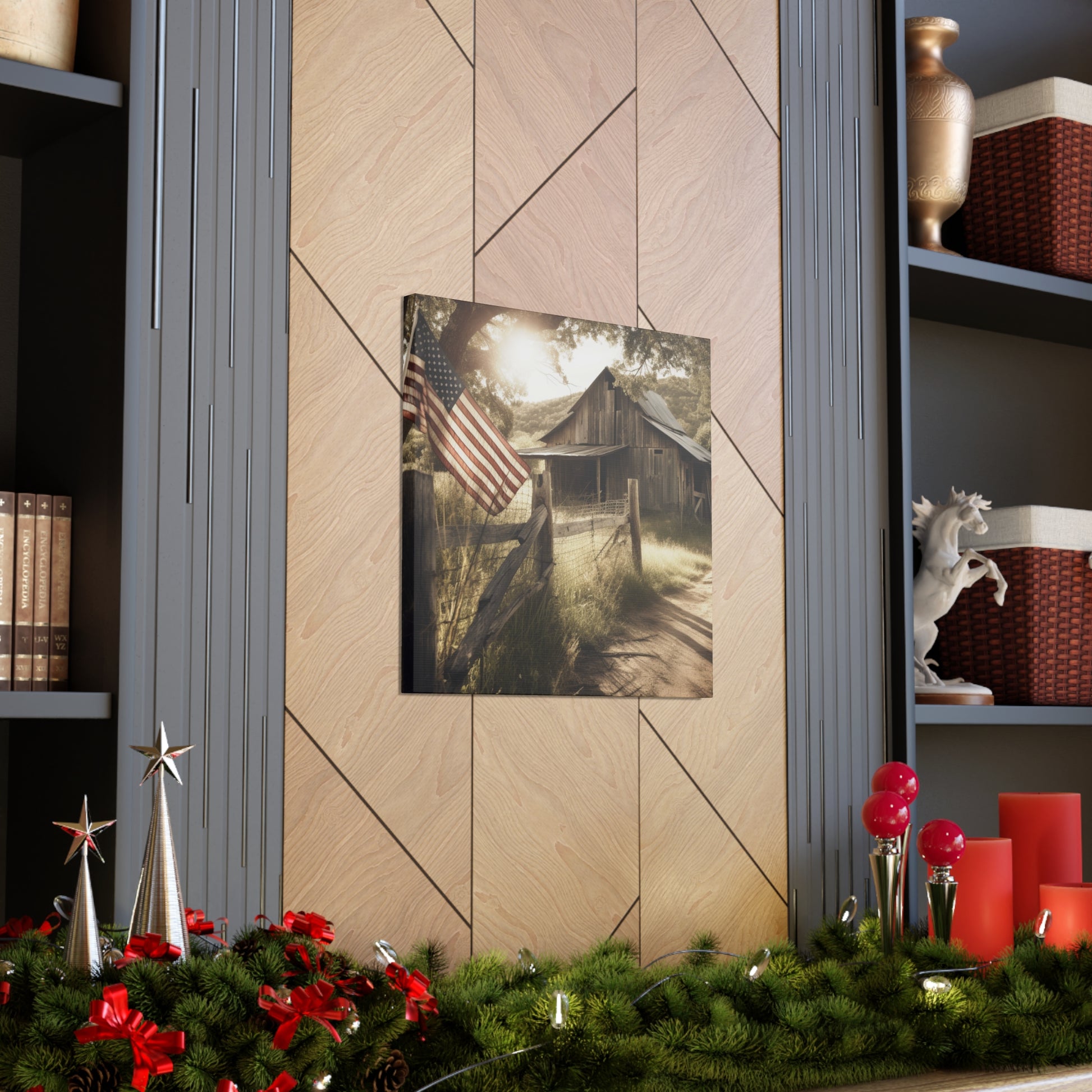 "Rustic American Farm" Wall Art - Weave Got Gifts - Unique Gifts You Won’t Find Anywhere Else!