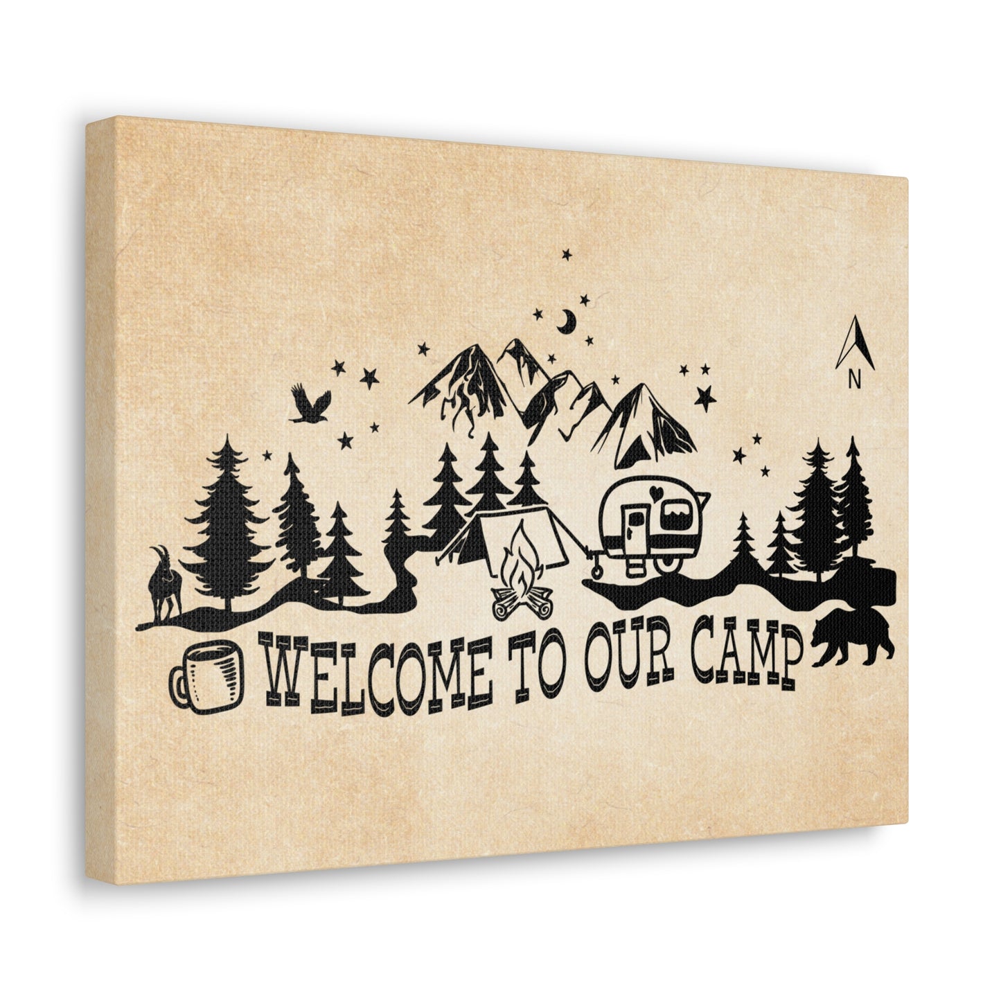 "Welcome To Our Camp" Wall Art - Weave Got Gifts - Unique Gifts You Won’t Find Anywhere Else!