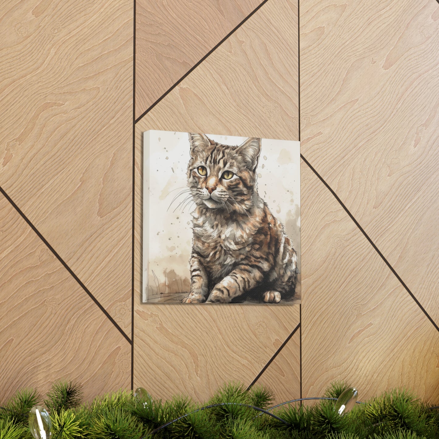 Colorful kitten wall plaque for pet and animal lovers
