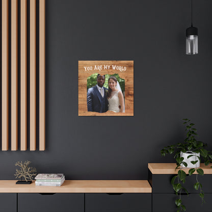 "You Are My World" Custom Photo Wall Art - Weave Got Gifts - Unique Gifts You Won’t Find Anywhere Else!