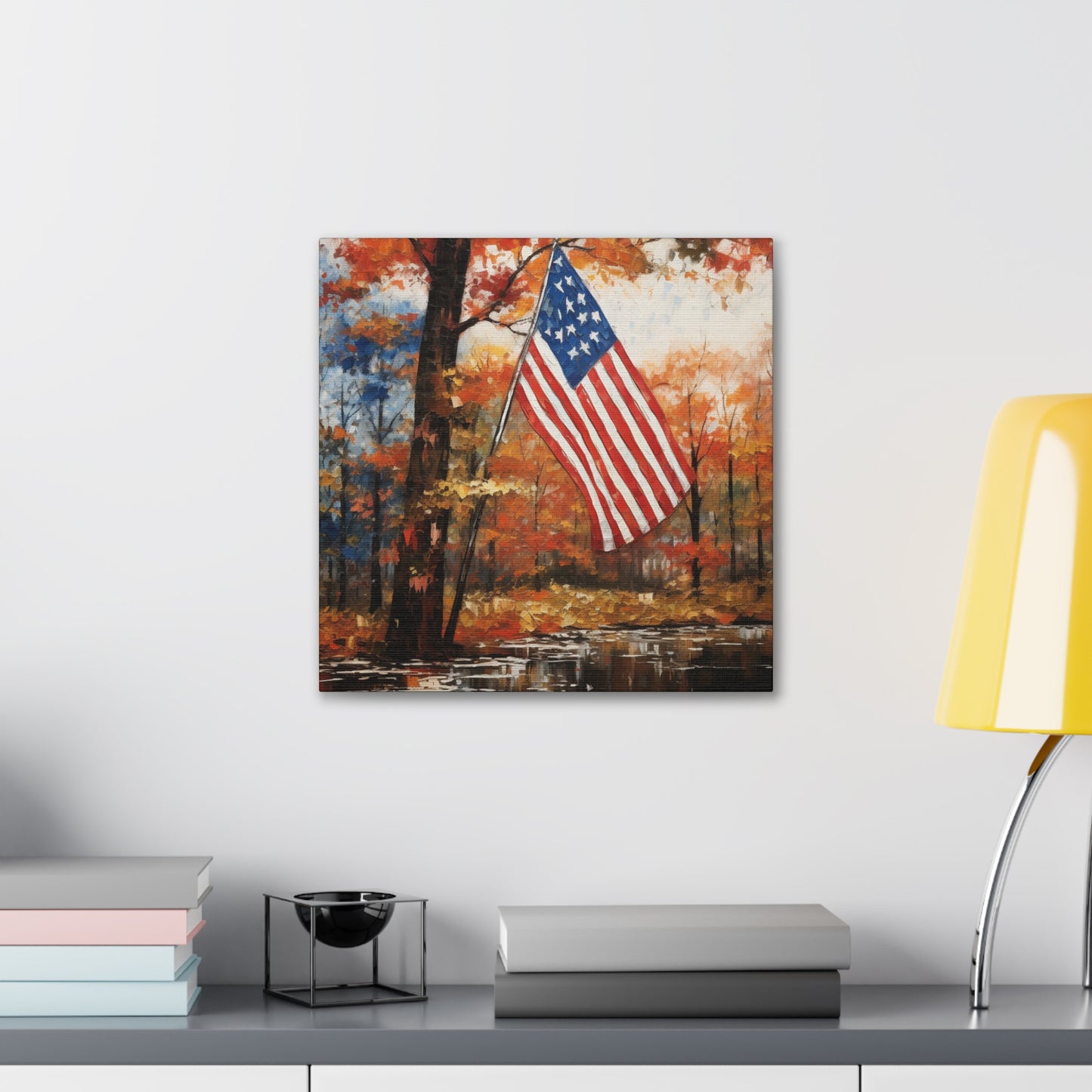 "Watercolor Painted America In Fall" Wall Art - Weave Got Gifts - Unique Gifts You Won’t Find Anywhere Else!