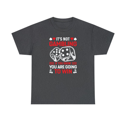 Poker night t-shirt with funny gambling quote
